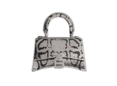 BALENCIAGA Hourglass XS Chain Handbag "Silver"