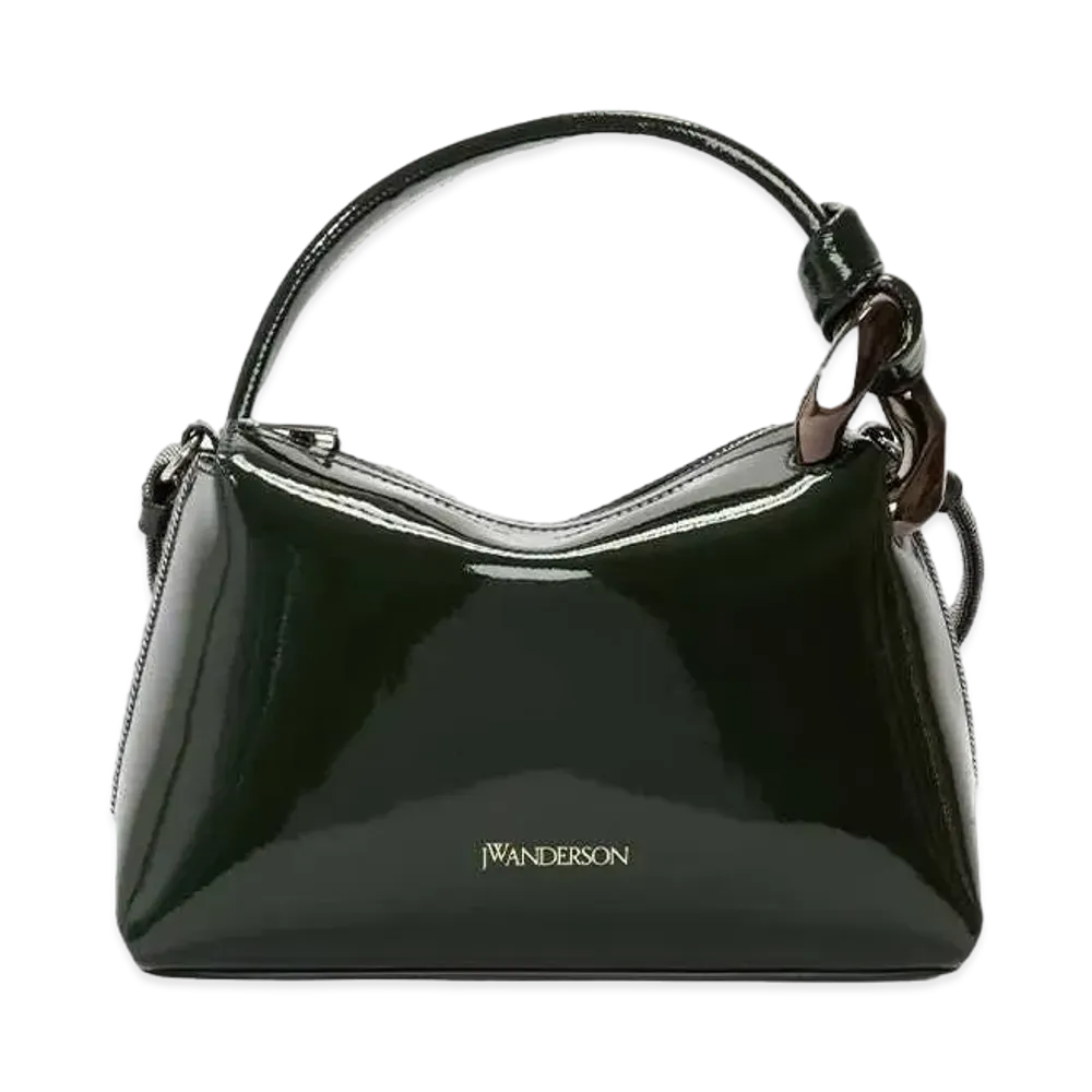 JW ANDERSON SmallCorner Coated Denim Crossbody Bag "Black"