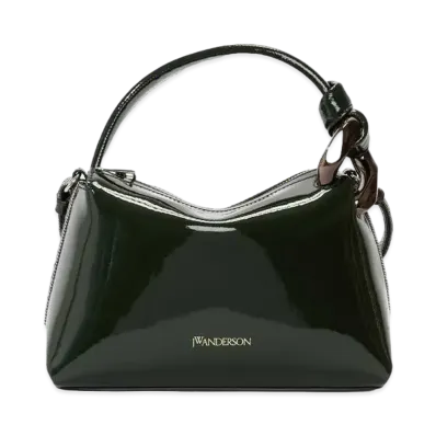 JW ANDERSON SmallCorner Coated Denim Crossbody Bag "Black"