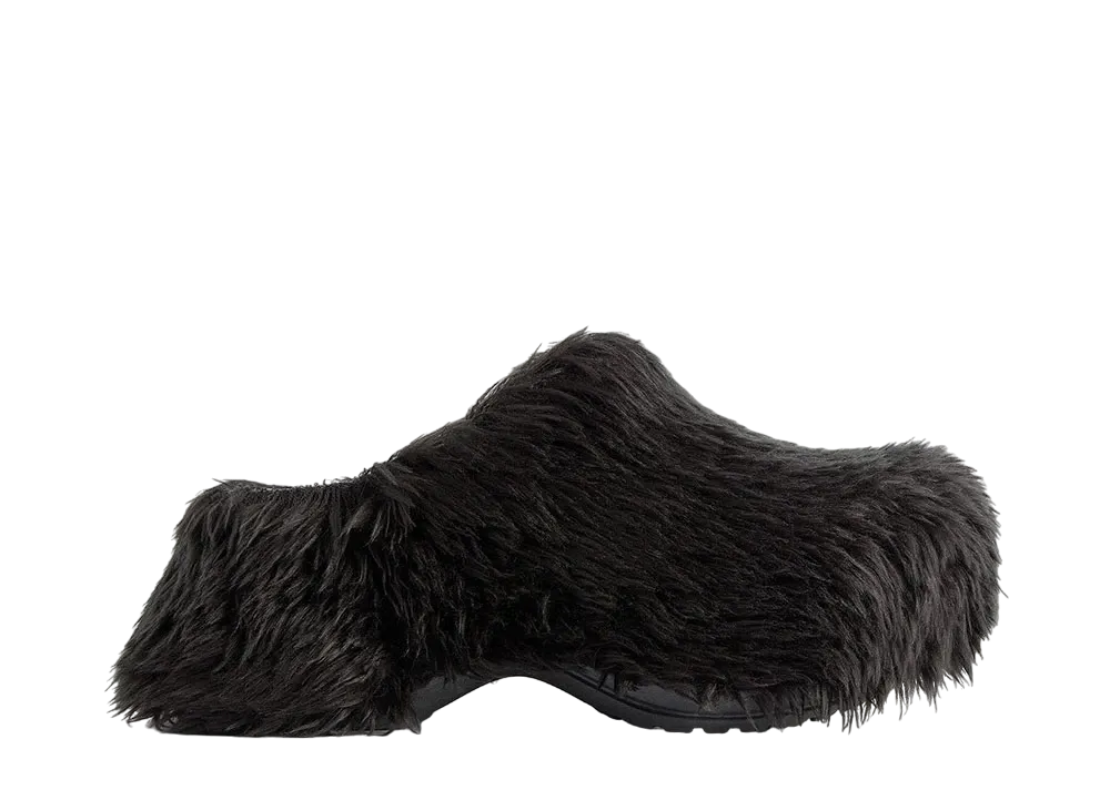 BALENCIAGA Women's Crocs Mule Fake Fur "Black"