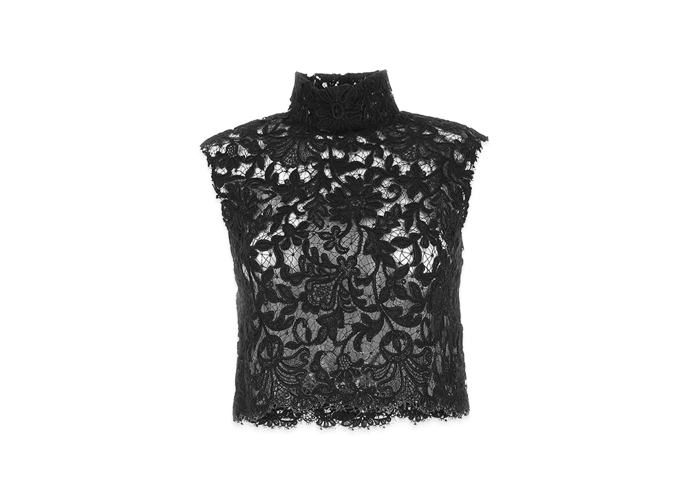 Saint Laurent Women's Lace Top "Black"
