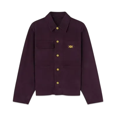 Versace Overdyed Canvas Carpenter Jacket "Burgundy"