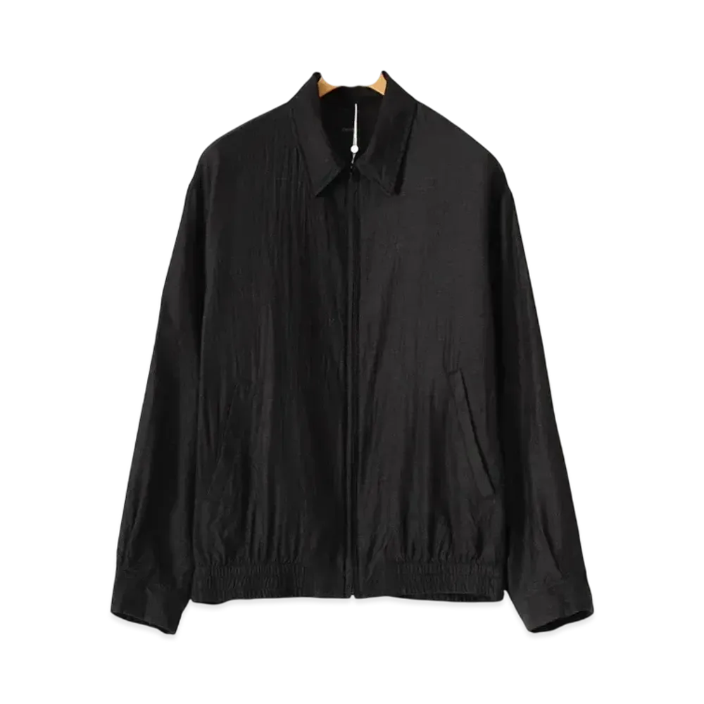 COMOLI Wool Silk Swing Top "Charcoal"