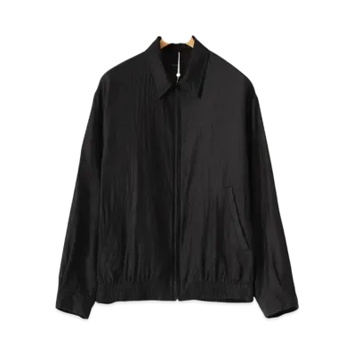 COMOLI Wool Silk Swing Top "Charcoal"