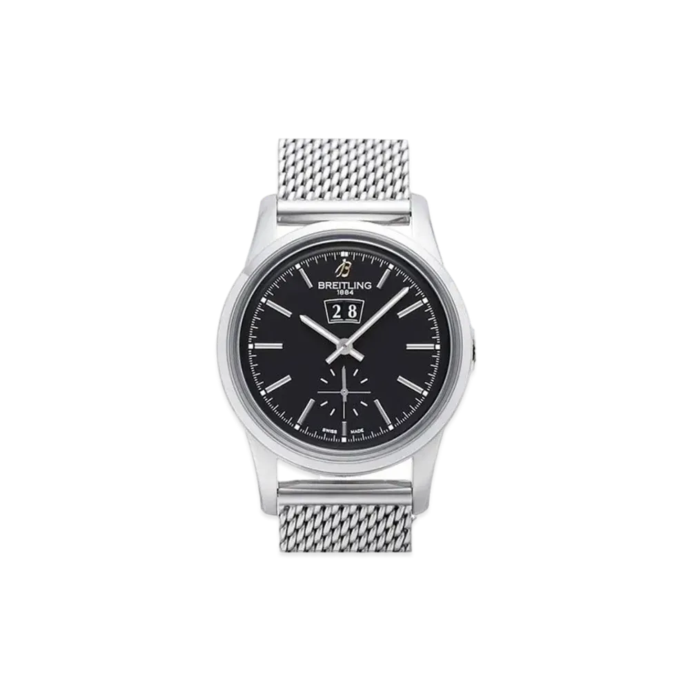 Breitling Transocean 38 "Black/Stainless Steel"