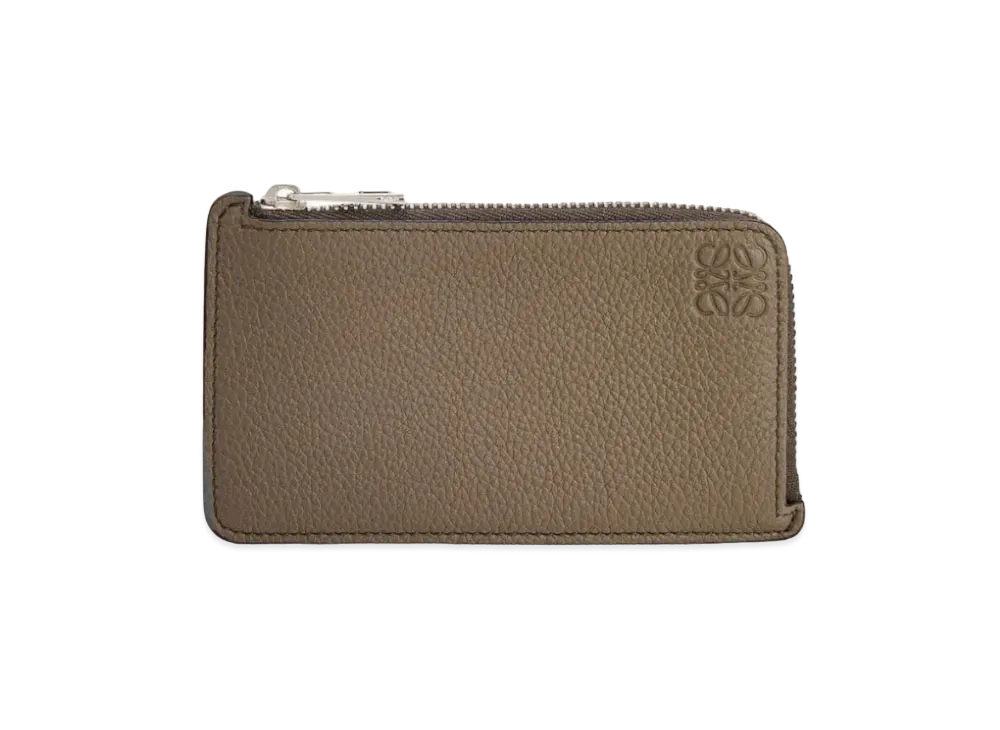 LOEWE Coin Cardholder In Soft Grained Calfskin "Dark Moss"