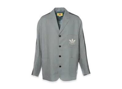 GUCCI x adidas Logo Print Grey Blazer Jacket "Grey"