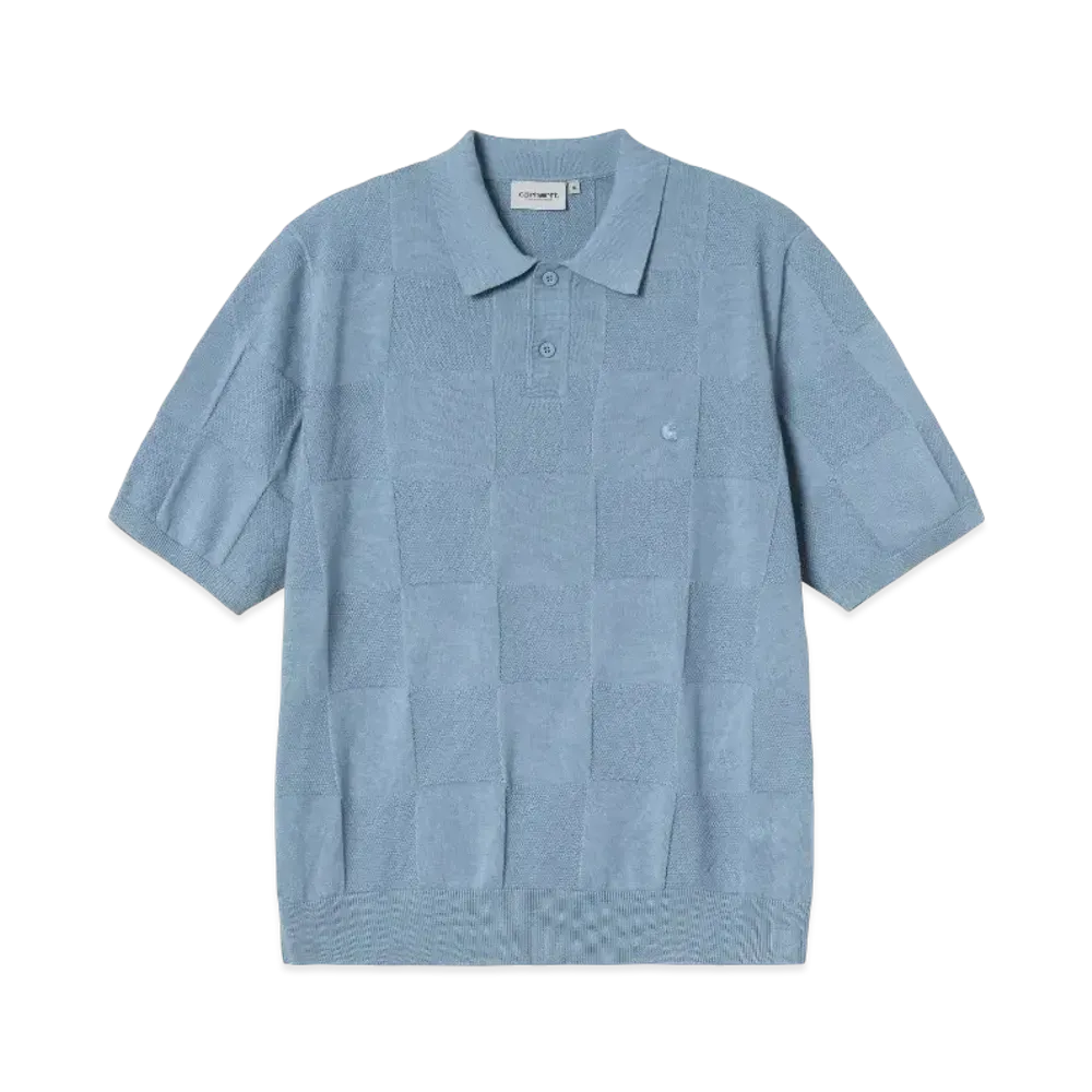 Carhartt WIP S/S Checker Polo "Frosted Blue"
