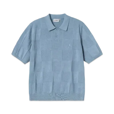 Carhartt WIP S/S Checker Polo "Frosted Blue"
