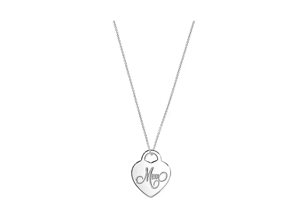 Tiffany & Co. Mom Medium Heart Tag Pendant "Sterling Silver"