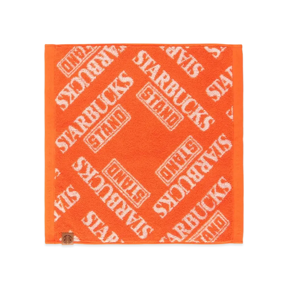 STARBUCKS STAND x BEAMS LOGO Hand Towel "Orange"