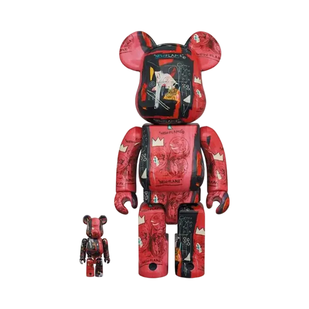Bearbrick Andy Warhol × JEAN-MICHEL BASQUIAT #1 100% & 400%