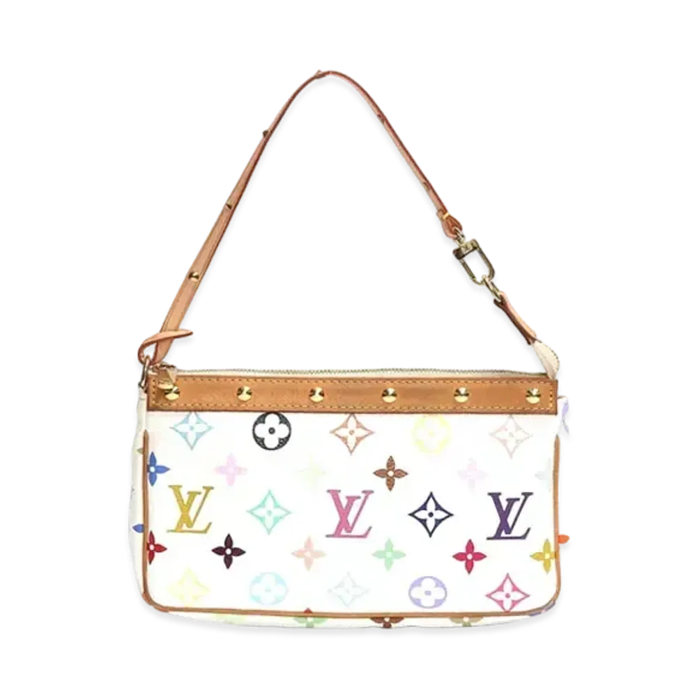 Louis Vuitton Pochette Accessoires Monogram Multicolor "Blanc"