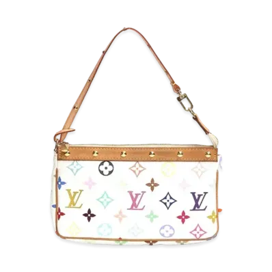 Louis Vuitton Pochette Accessoires Monogram Multicolor "Blanc"
