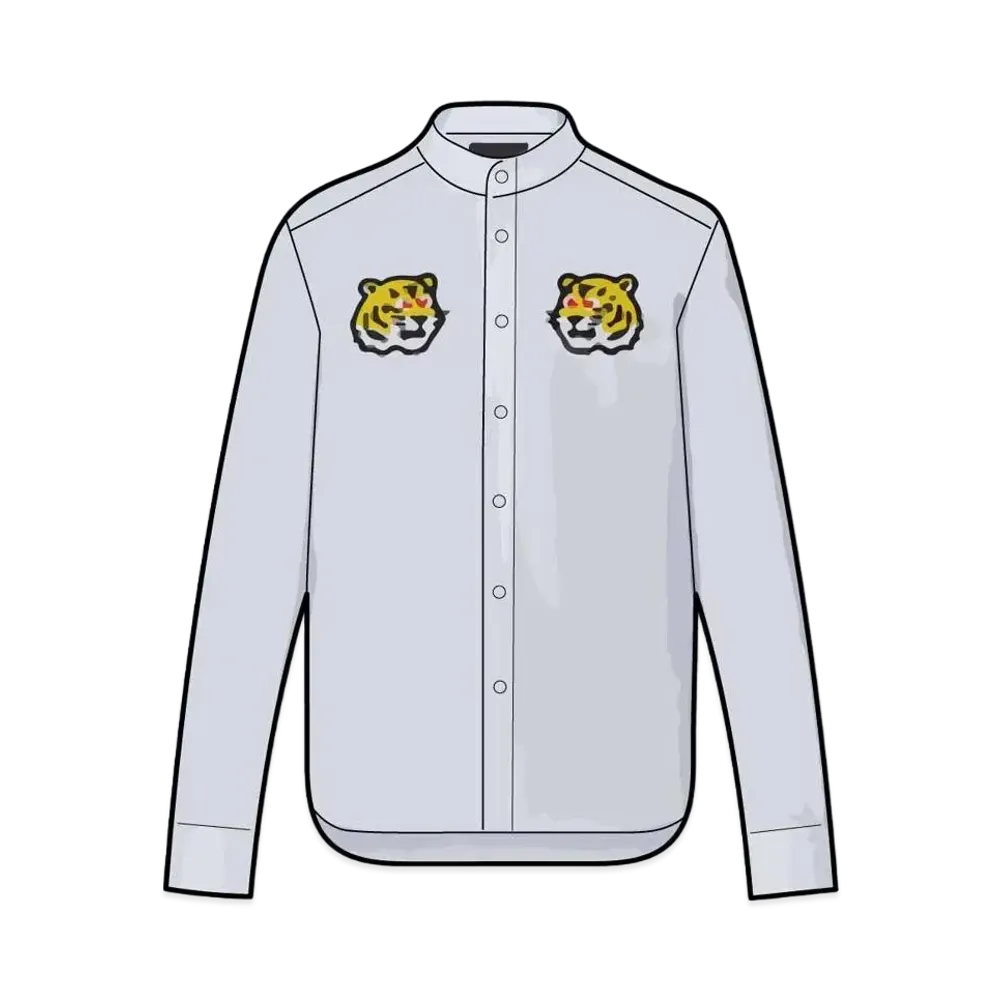 Louis Vuitton x NIGO PRINTED TIGGERS MAO COLLAR SHIRT "White"