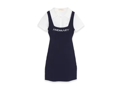 ANDMARY Women's Mew Shirts Set Mini Dress "Navy"
