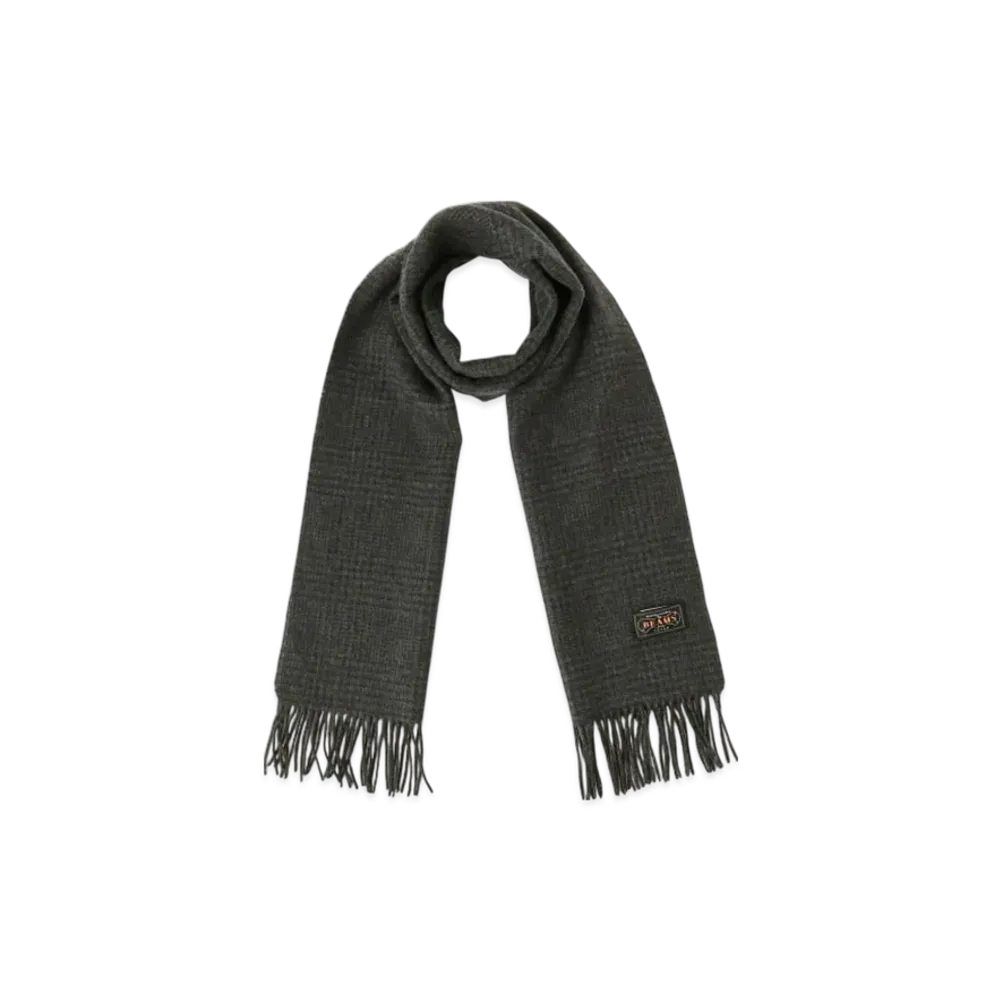 BEAMS Cashmere Scarf Reversible "Gray"