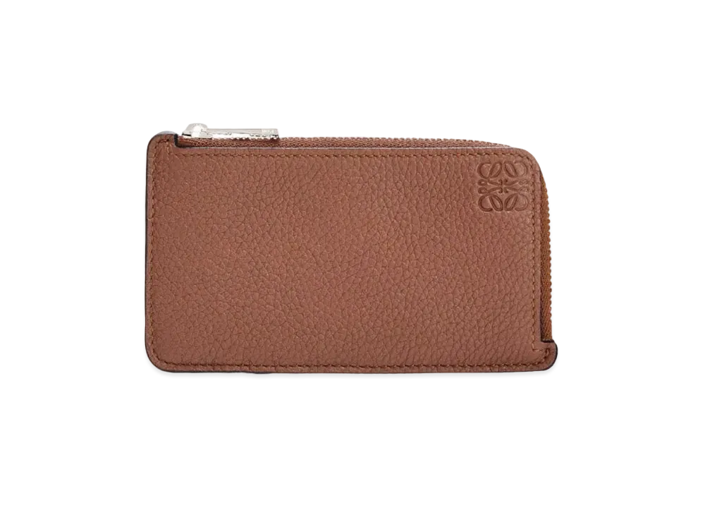 LOEWE Coin Cardholder In Soft Grained Calfskin "Cognac"
