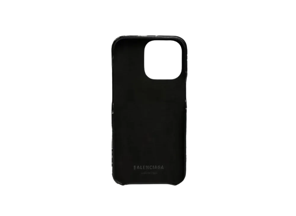 BALENCIAGA Cash Graffiti Phone Case "Black"