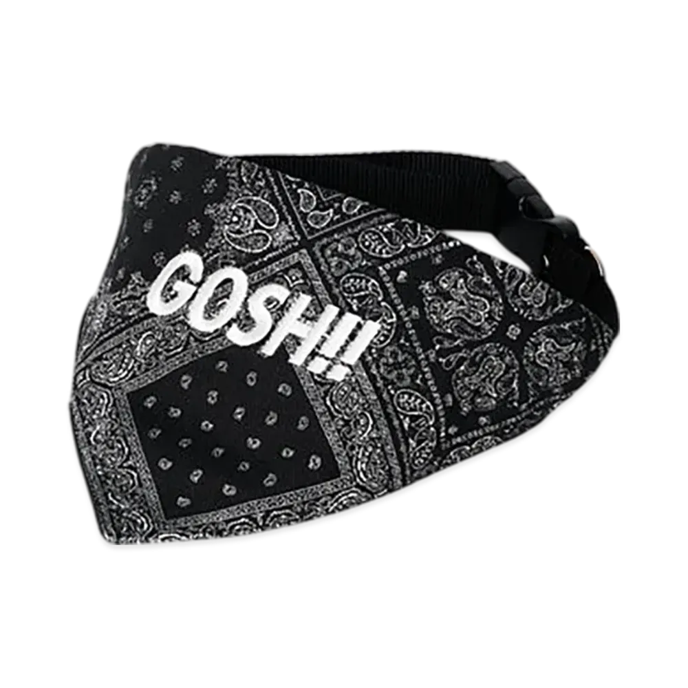 WIND AND SEA Gosh!! Dog Bandana "Black"