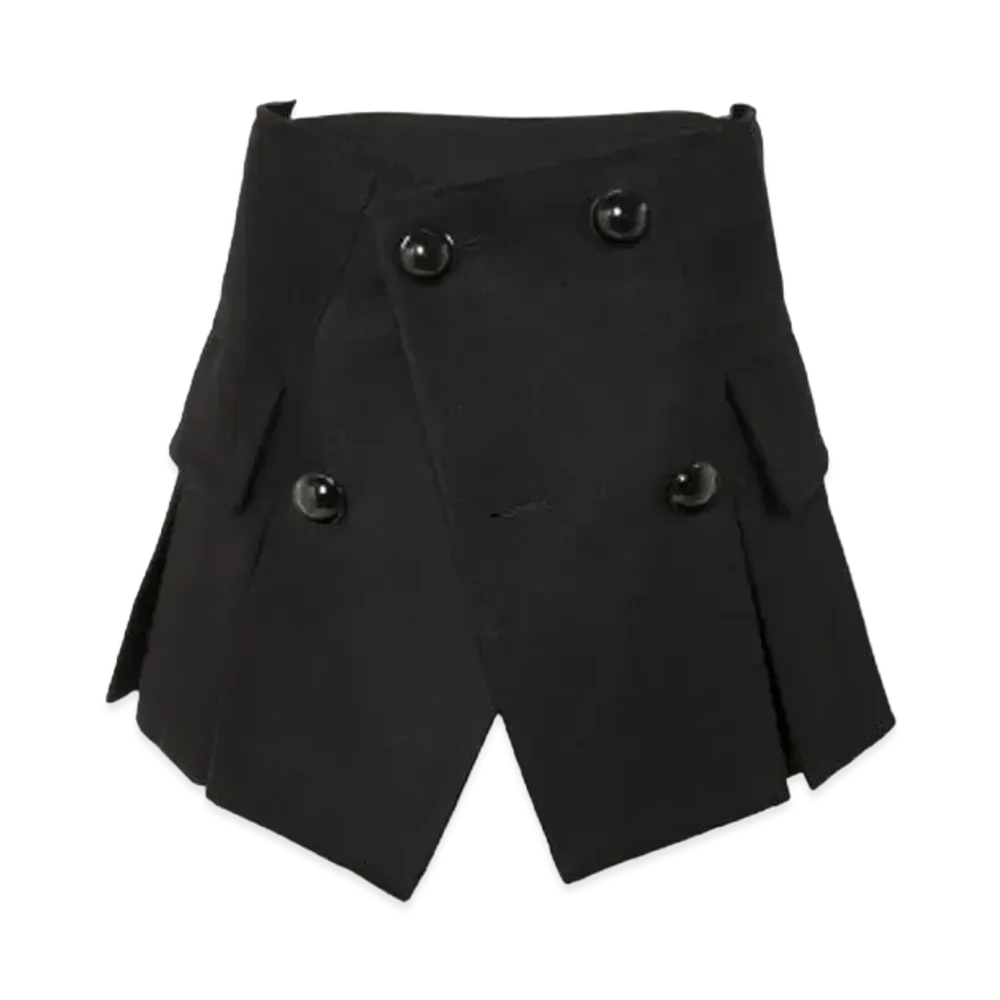 sacai Wool Melton Shorts "Black"