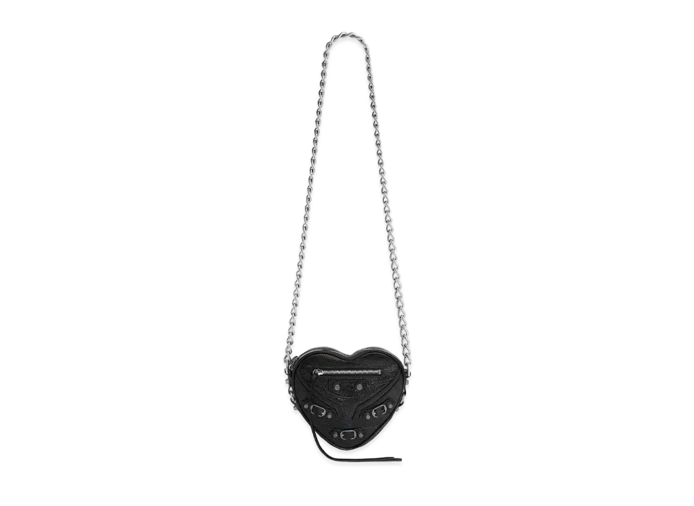 BALENCIAGA Le Cagole Heart Mini Bag "Black"