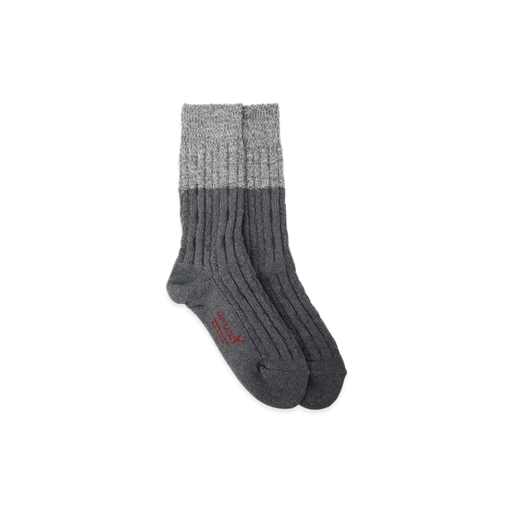 Ground Y Cotton Acrylic Links Stitch Socks "Grey"