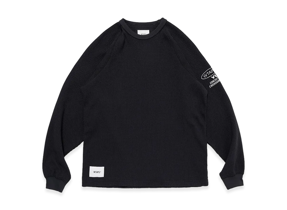 WTAPS Waffle / LS / Poly "Black"