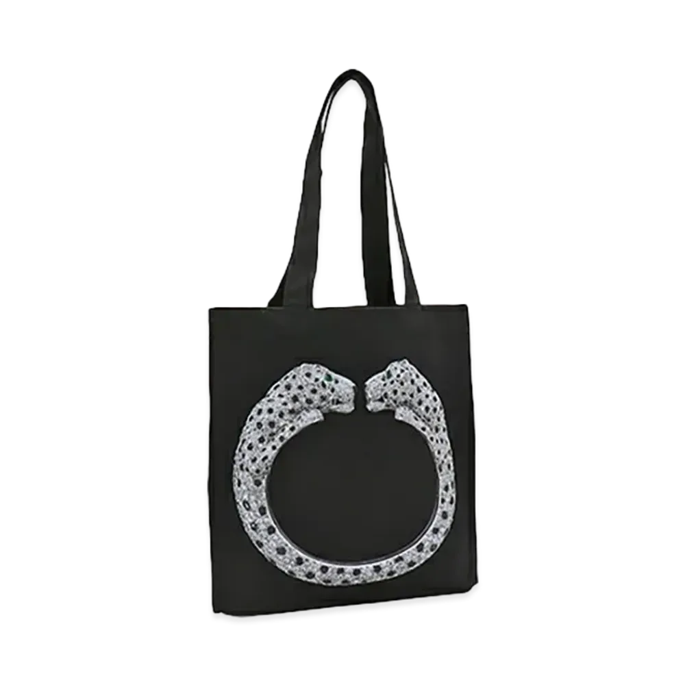 Cartier Women's Tote Bag V&A Exhibition Victoria & Albert Museum Cartier Exhibition Exclusive Item "Panthere Bangle"