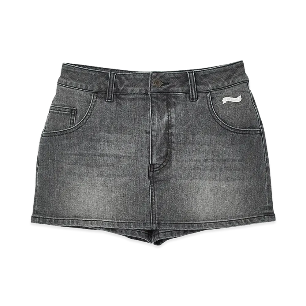 X-Girl Women's Denim Skort "Black"