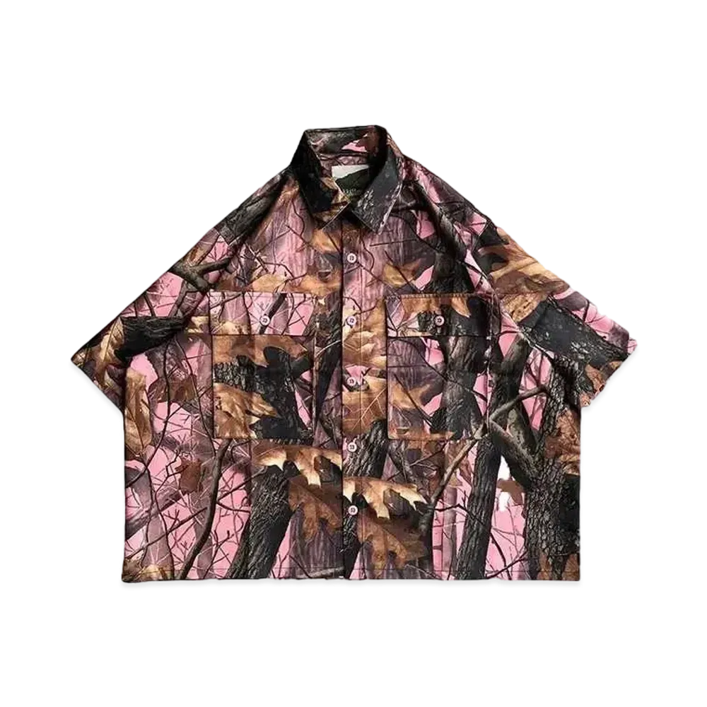 BALLSY.BROTHERS real tree wide box shirt "Pink"
