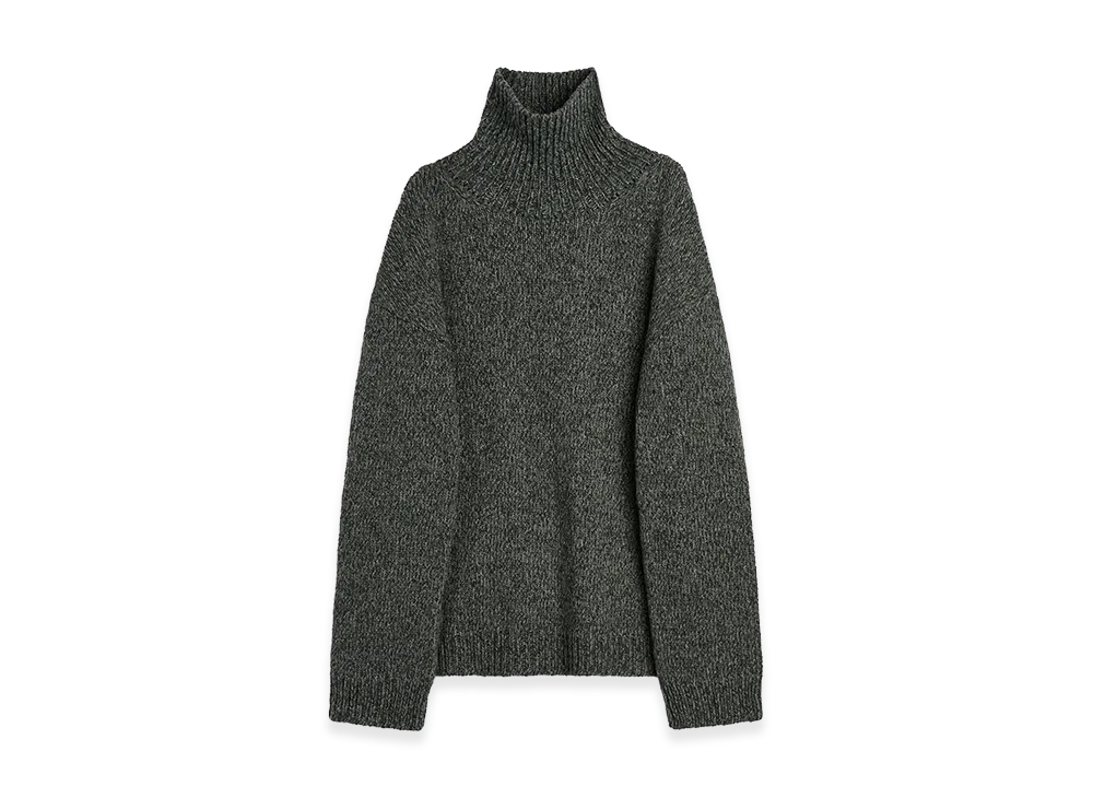 OUR LEGACY Popover Turtleneck "Slub Twisted Ash Grey Wool"