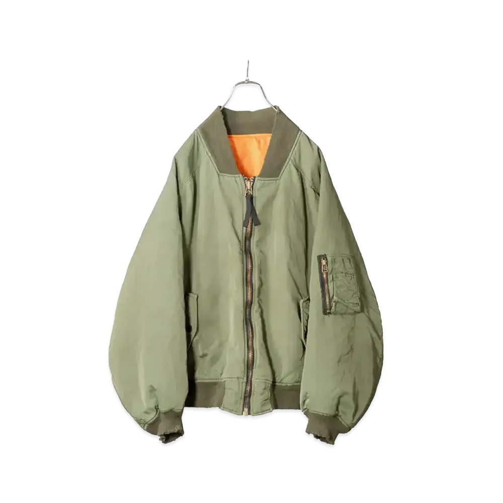 ANCELLM Aging Bomber Jacket "Khaki"
