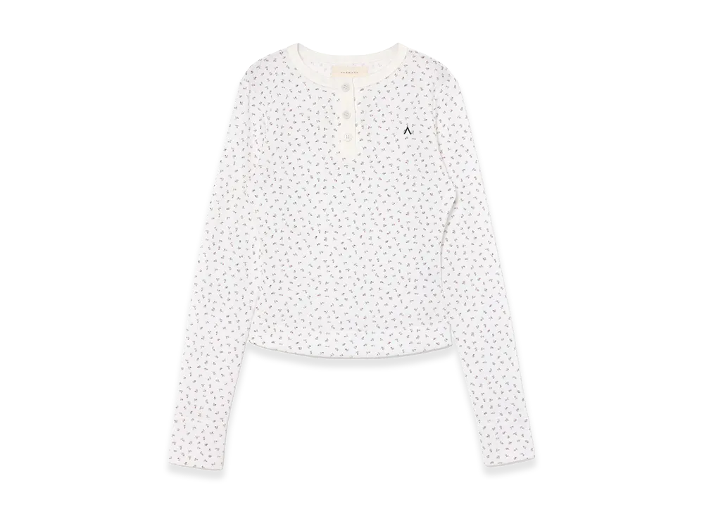 ANDMARY Women's Waffle Flower Tops "Red"