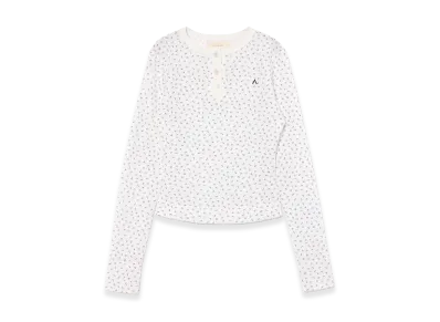 ANDMARY Women's Waffle Flower Tops "Red"