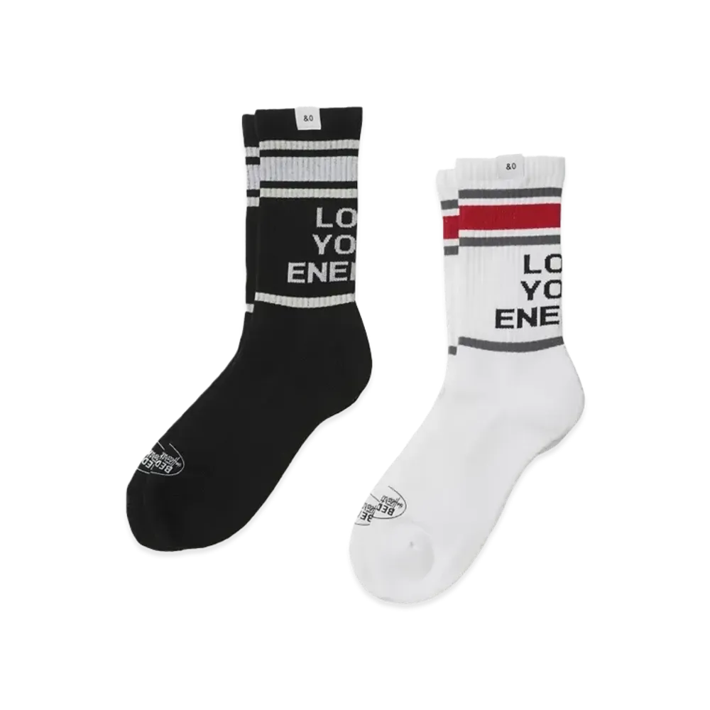 Bedwin & the heartbreakers 2 Pcs PACK JACQUARD SOCKS "LARRY" "BURGUNDY"