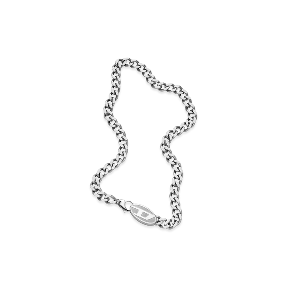 Diesel Dx1509 Stainless Steel Chain Necklace "Silver"