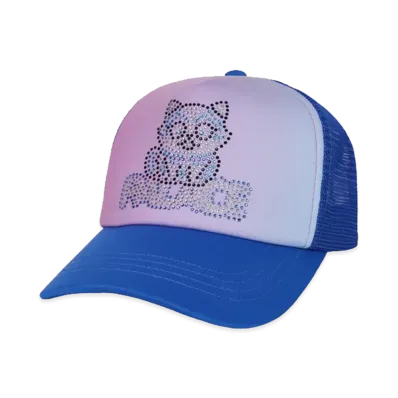 PALACE Kitty Rhinestone Trucker "Blue"