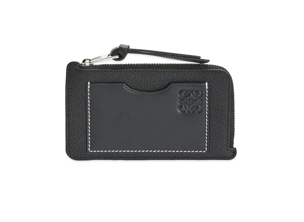 LOEWE Coin Cardholder In Soft Grained Calfskin "Black"