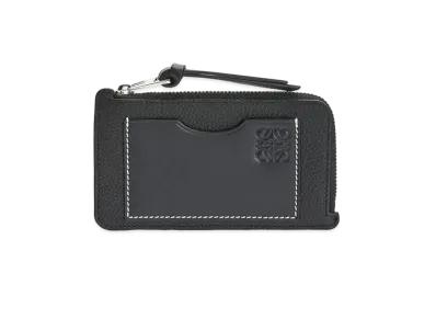 LOEWE Coin Cardholder In Soft Grained Calfskin "Black"