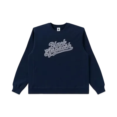 BlackEyePatch Script Crew Sweat "Navy"