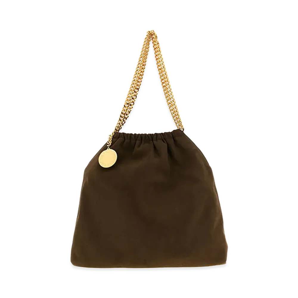 STELLA McCARTNEY Women's Falabella Medium Drawstring Alter Suede "Brown"