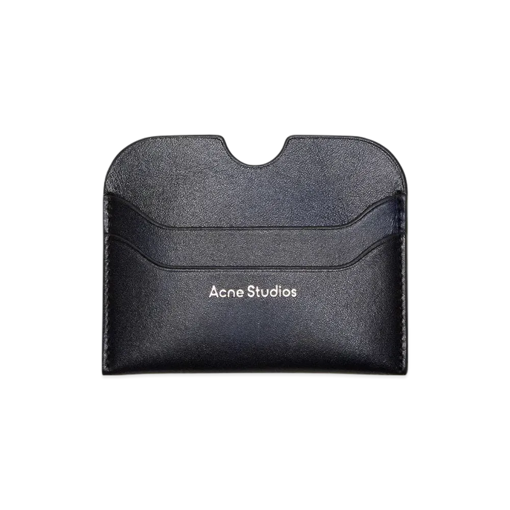 Acne Studios Leather Card Holder "Navy Blue"
