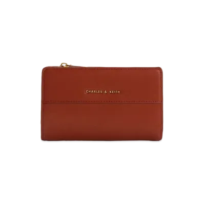 CHARLES & KEITH Snap Button Small Wallet "Brick"