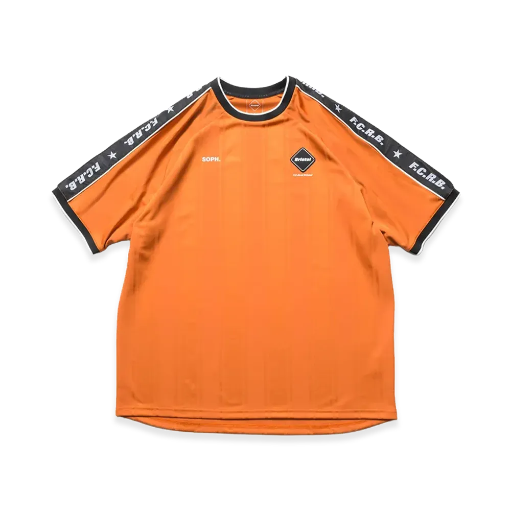 F.C.Real Bristol Shadow Weave Stripe S/S Top "Orange"