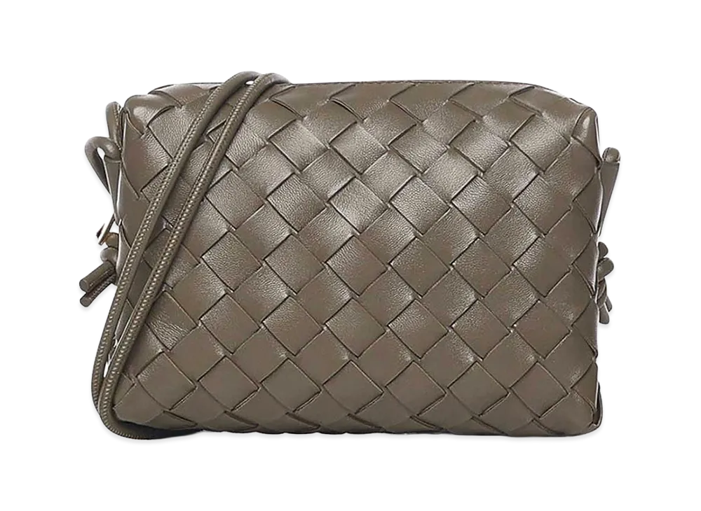 Bottega Veneta Women's Leather Small Loop Crossbody Bag "Army Green"