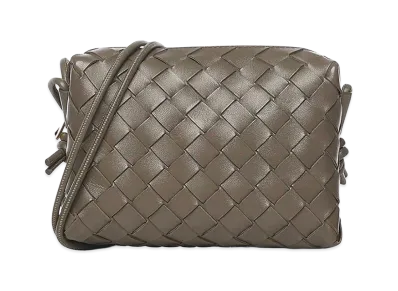 Bottega Veneta Women's Leather Small Loop Crossbody Bag "Army Green"