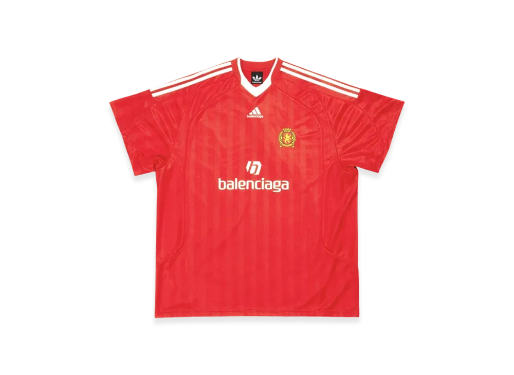 BALENCIAGA x adidas Oversized Football T-Shirt "Red"