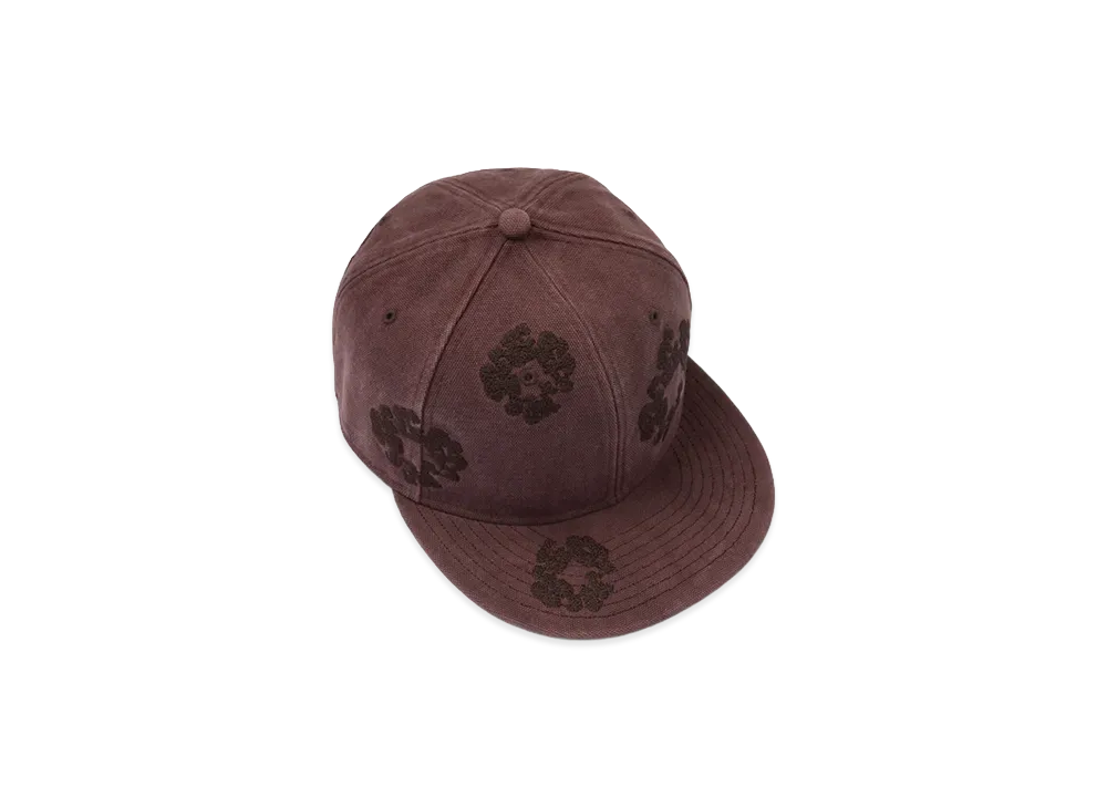 DENIM TEARS New Era Mono Wreath Canvas Fitted "Brown"