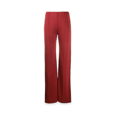 Valentino Women's Flared Pants With Piped Seams "Dark Red"